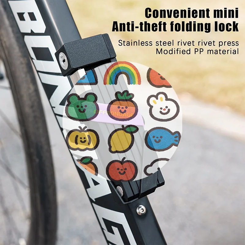 

1 шт. Складной замок OFFBONDAGE для велосипеда, прочный противоугонный замок для скутера, электровелосипеда, мотоцикла, аксессуары для велосипедов