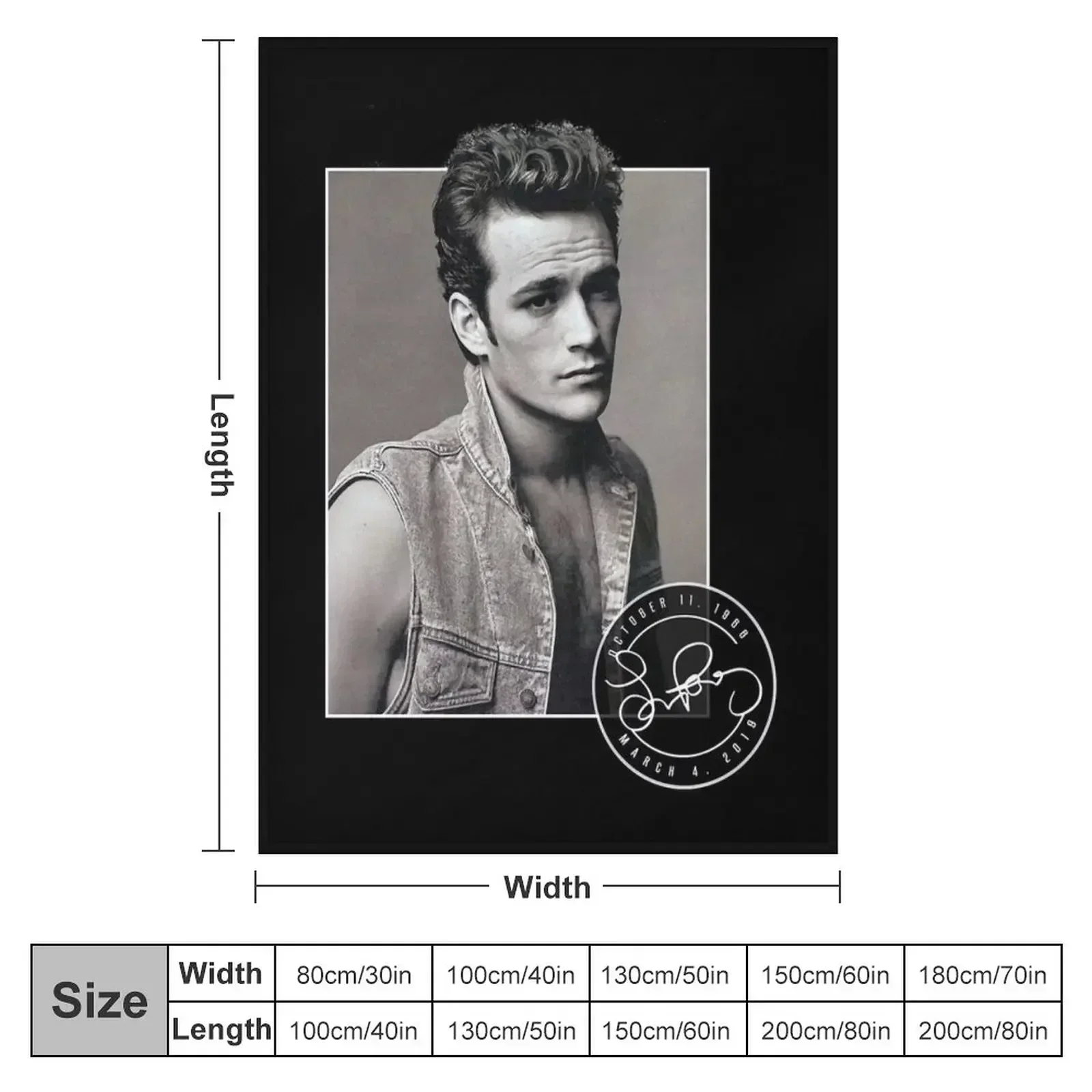 Gifts Idea Luke Perry Rip Tribute Christmas Throw Blanket couch cozy soft plush fuzzy picnic outdoor blanket