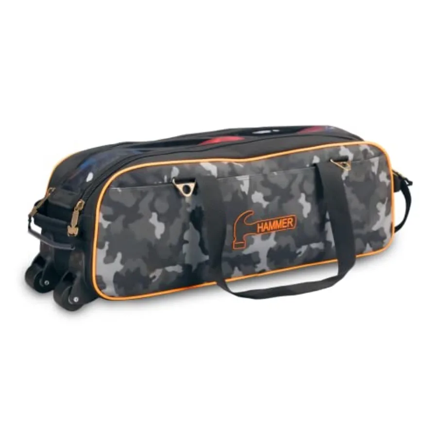 

Premium Triple Tote Bowling Bag with Hammer Camo Design for Tournament Use Durable Waterproof Fabric Multiple Compartment Stora