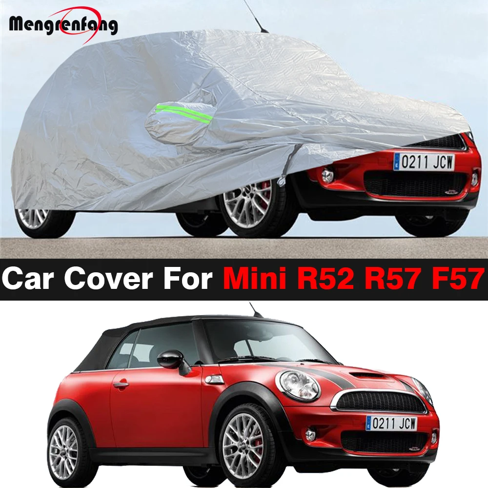 Car Cover For Mini R52 R57 F57 Convertible 2004-2025 Auto Outdoor Sun Shade Rain Snow Protection Anti UV Cover Windproof