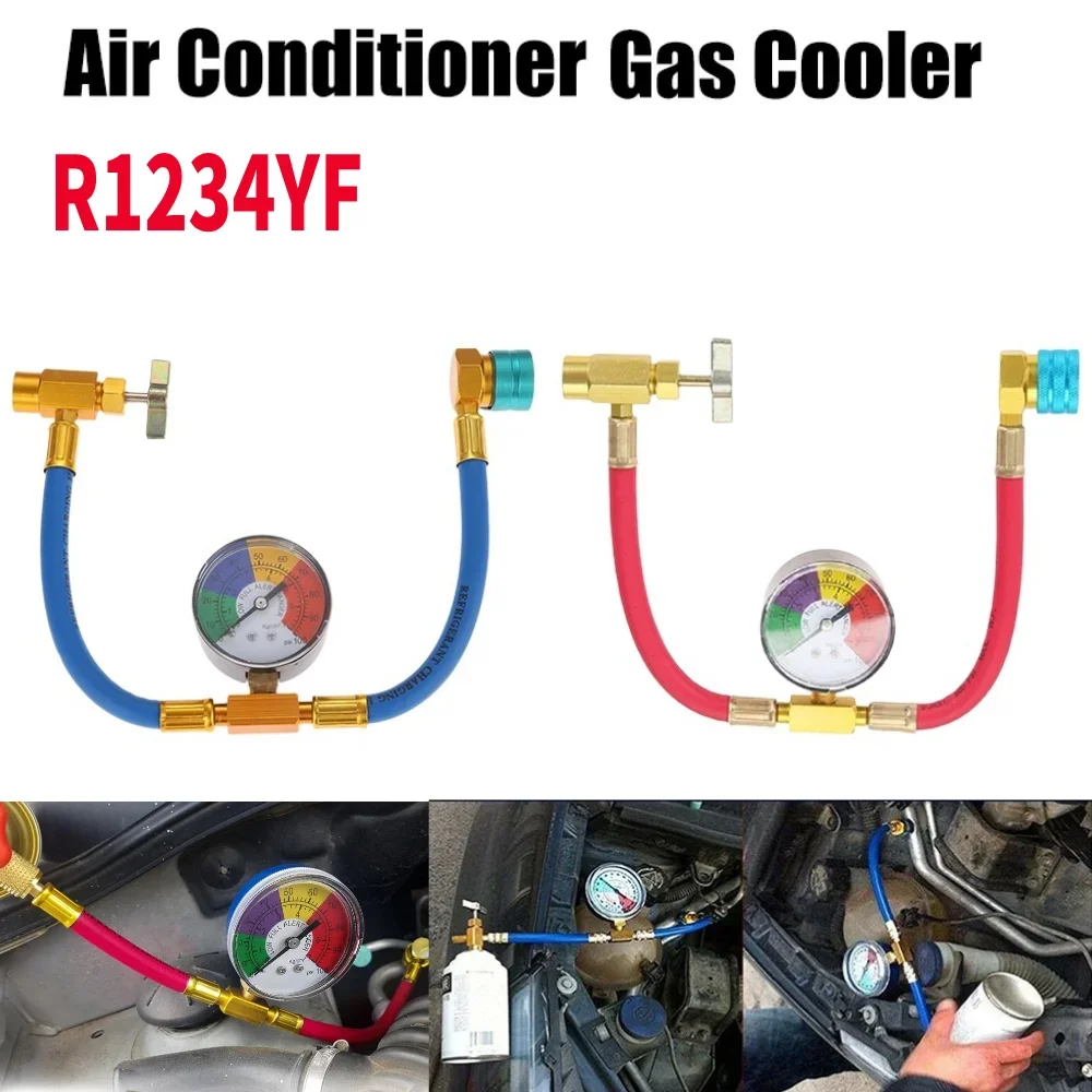 

R1234YF Car Refrigerant Charging Pipe 14mm Low Side Quick Coupler AC Recharge Hose Refrigerant Gas Refill for Car Automobile