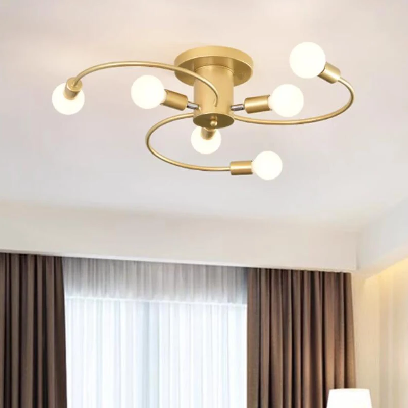 Minimalist Black/White/Gold Pendant Nordic Metal Pendant Living Room Bedroom Kitchen Bar Pendant