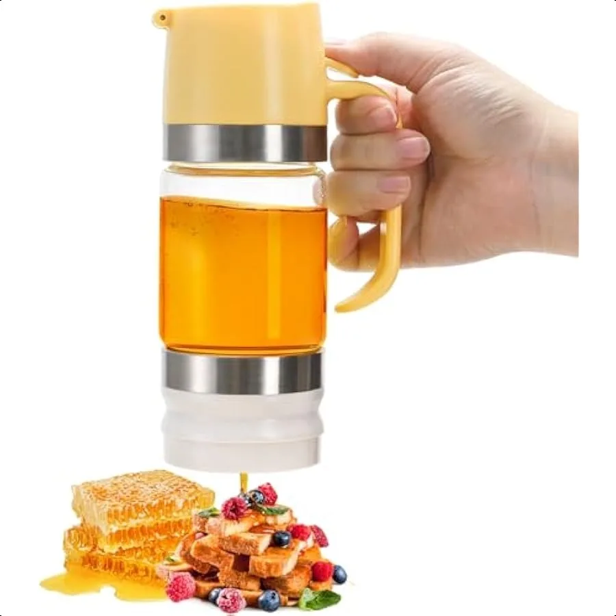 

Диспенсер для меда Стеклянная банка для меда без капель Контейнер для меда на 9 унций с ручкой и крышкой Дозатор для кленового сиропа с основанием Clear Hone