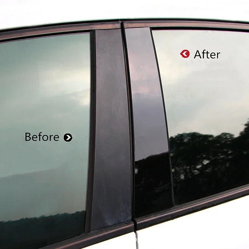 ​6Pcs Car Door Window Pillar Posts Trims For Toyota Avalon 2005 2006 2007 2008 2009-2012 Decorative Stickers Auto Accessories