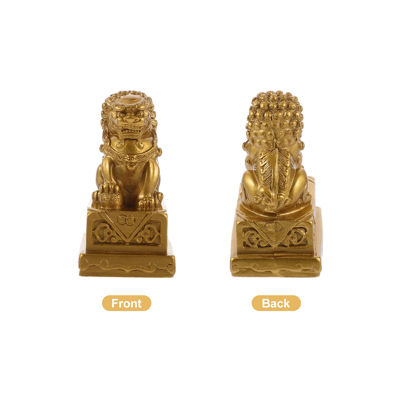 

2Pcs Unique Lion Sculptures Premium Resin Wild Animal Statues Cute Lion Decor Creative Figures