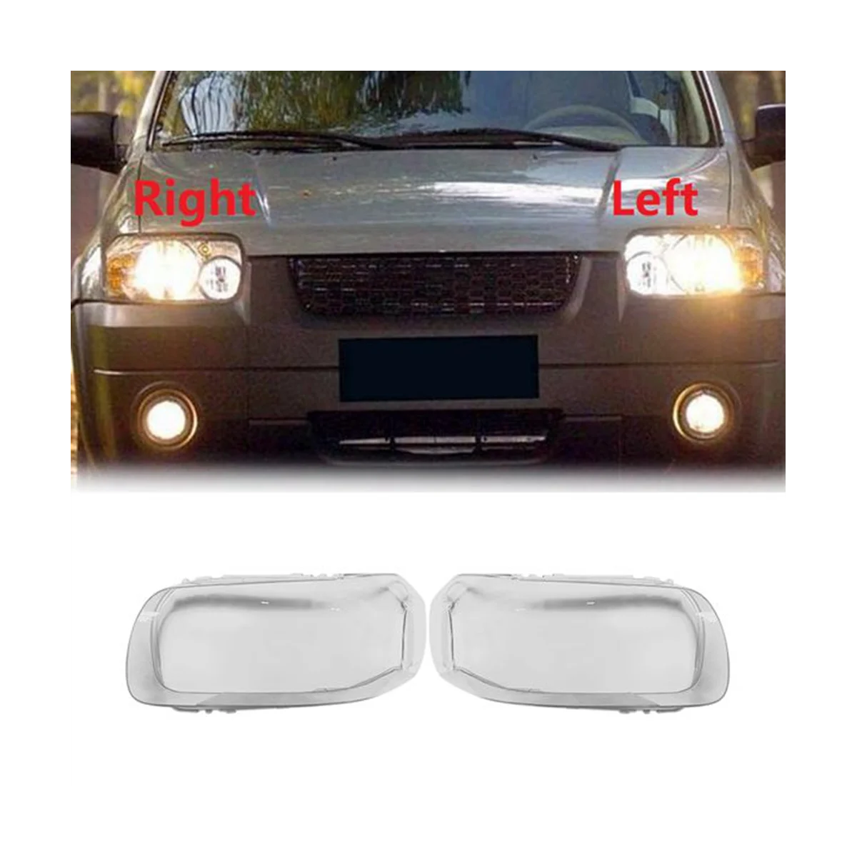 

Car Right Headlight Shell Lamp Shade Transparent Lens Cover Headlight Cover for Ford Kuga 2005 2006 2007