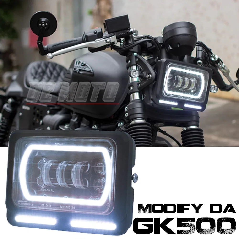 

FOR Gaojin GK500 GK400 gk1200 Modified Headlights Motorcycle Retro LED Brixton Crossfire 500 GK500 Modified headlights Suitable