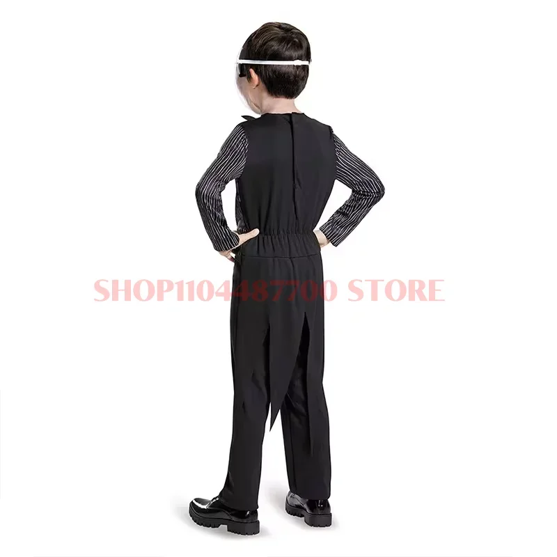 2025 New Child The Nightmare Jack Skellington Cosplay Costume Jack Before Mask Cos Bodysuit Suit Halloween For Boys Girls Kid AA