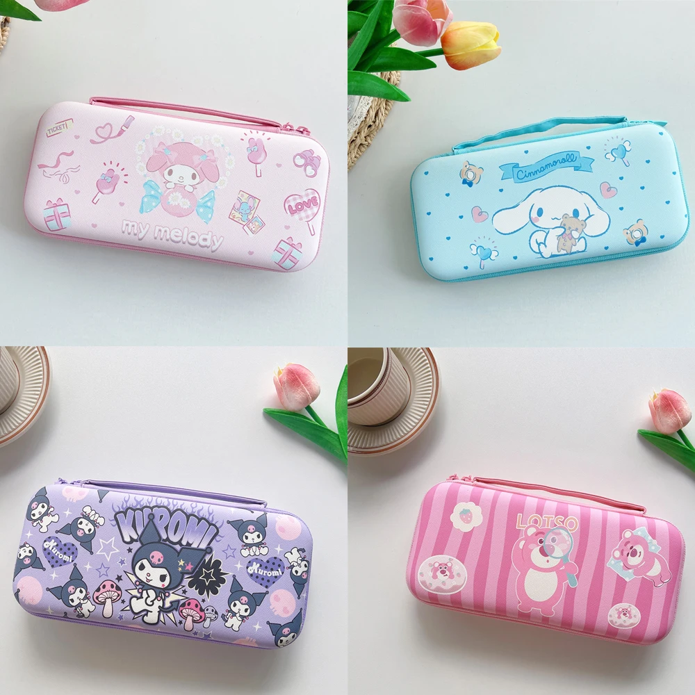 Портативная сумка для хранения для игровой консоли Nitendo Switch NS Oled Sanrio Kuromi Cinnamoroll Kitty Disney Duffy Bear