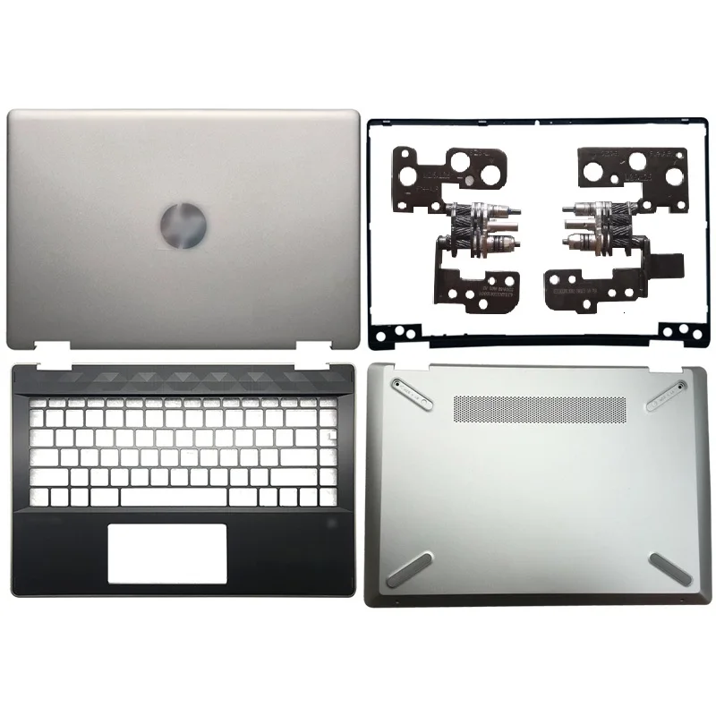 

Для HP Pavilion X360 14-DH 14-DH003TU L52873-001 задняя крышка ЖК-дисплея для ноутбука/передняя панель/петли/подставка для рук/нижний корпус серебристый