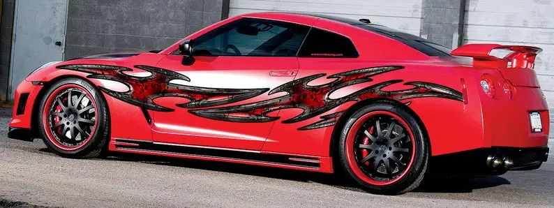 

Red Tribal Full Color Car Vinyl Design, Tribal Car wrap, Car Vinyl, zzv_8