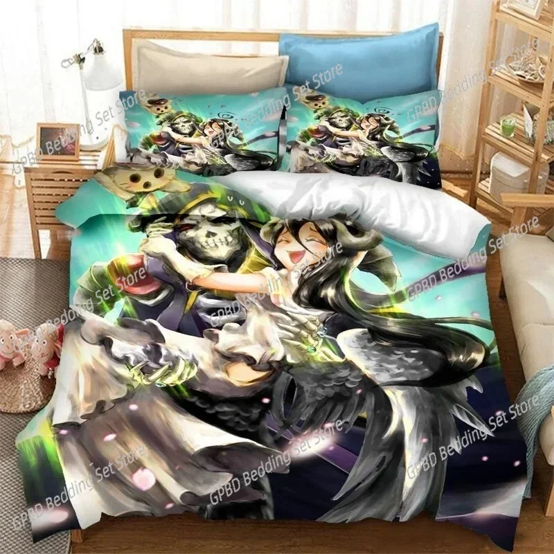Fashion 3D Printed Anime Overlord  Bedding Set Duvet Covers Pillowcases Comforter Bedding Sets Cartoon Bedclothes Bed