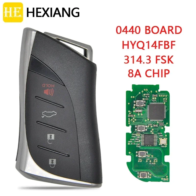 

HE Xiang Car Remote Control Samrt Key For US Toyota EX350 LS500H 2018 2019 HYQ14FBF Board 0440 314.3FSK 8AChip Promixity Card
