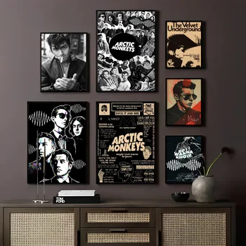 Rock band Arctic Monkeys Poster kendinden yapışkanlı sanat posterleri beyaz kağıt baskılar posterler sanat estetik sanat duvar tablosu