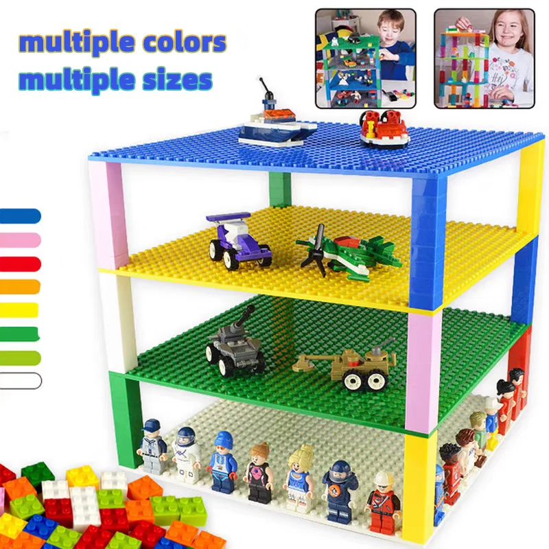 Single/Double Sided Building Plates 32x32 16x16 16x32 Dots DIY Simulated Scene Block Base Plates Compatible with Major Brands