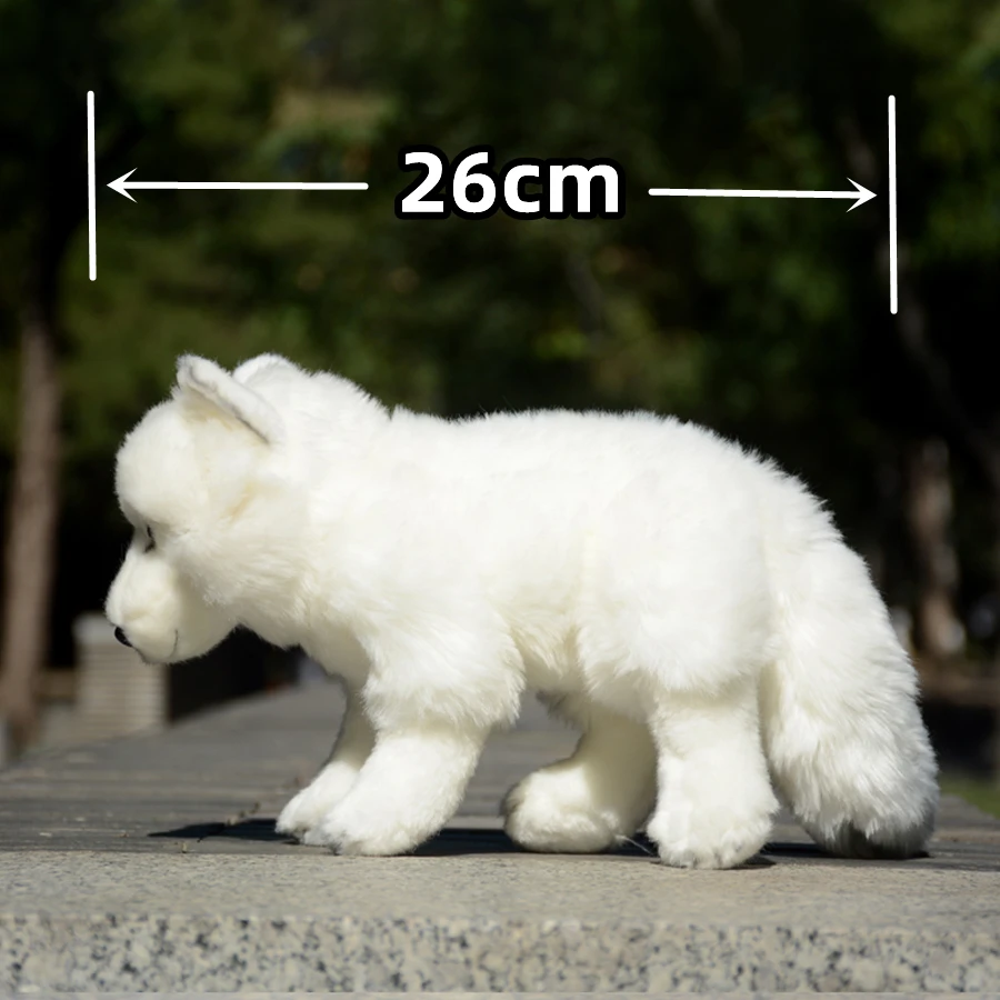 Arctic Fox High Fidelity Anime Cute Plushie White Polar Fox Plush Toys Lifelike Animals Simulation Stuffed Doll Toy Gifts Kids