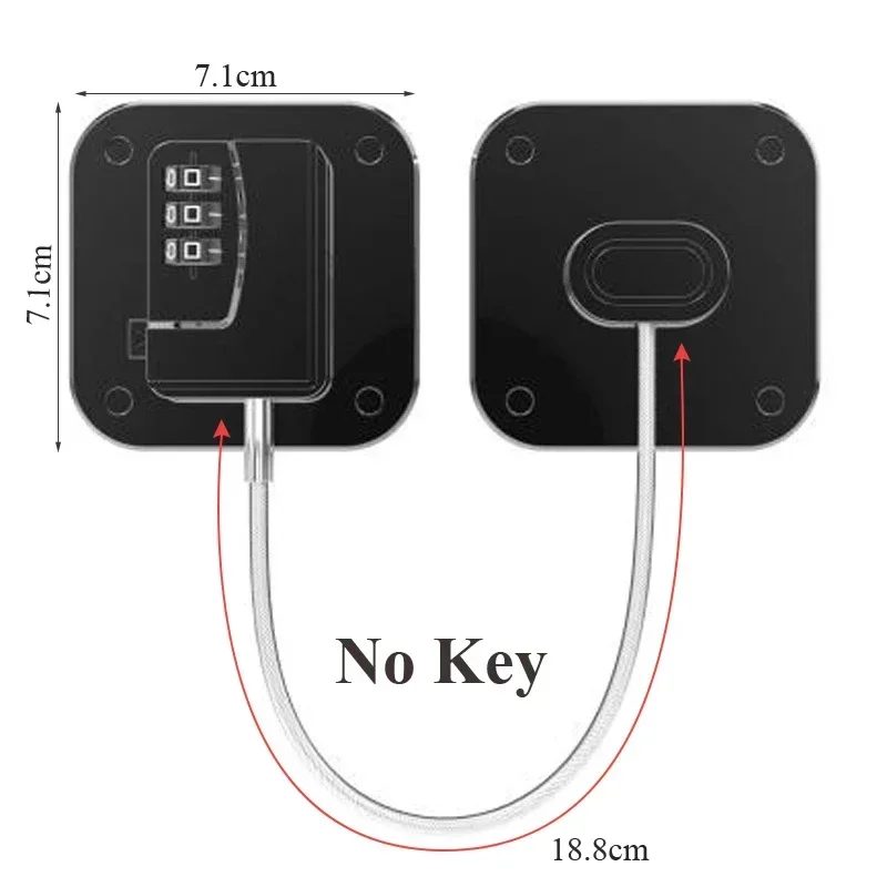 

1 Pcs Child Safety Lock Cabinet Fridge Door Lock Stainless Steel Cable Protection Kids Baby Home Window Lock Strong Fix מנעול