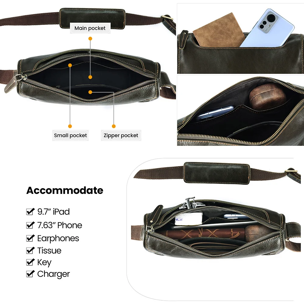 Маленькая сумка-мессенджер из натуральной кожи для мужчин, деловые повседневные сумки через плечо для работы из воловьей кожи, портфель на ремне