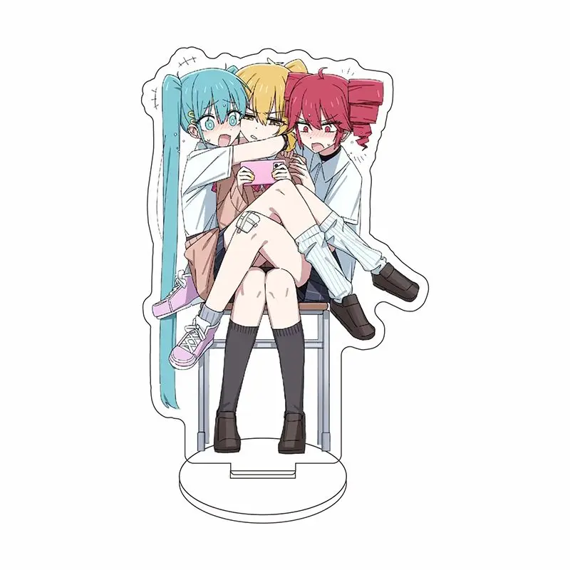 15cm Kawaii Acrylic Standing Decor Hatsune Miku Anime Figure Peripherals Bracket  Cartoon Desktop Ornament Birthday Gifts Toys