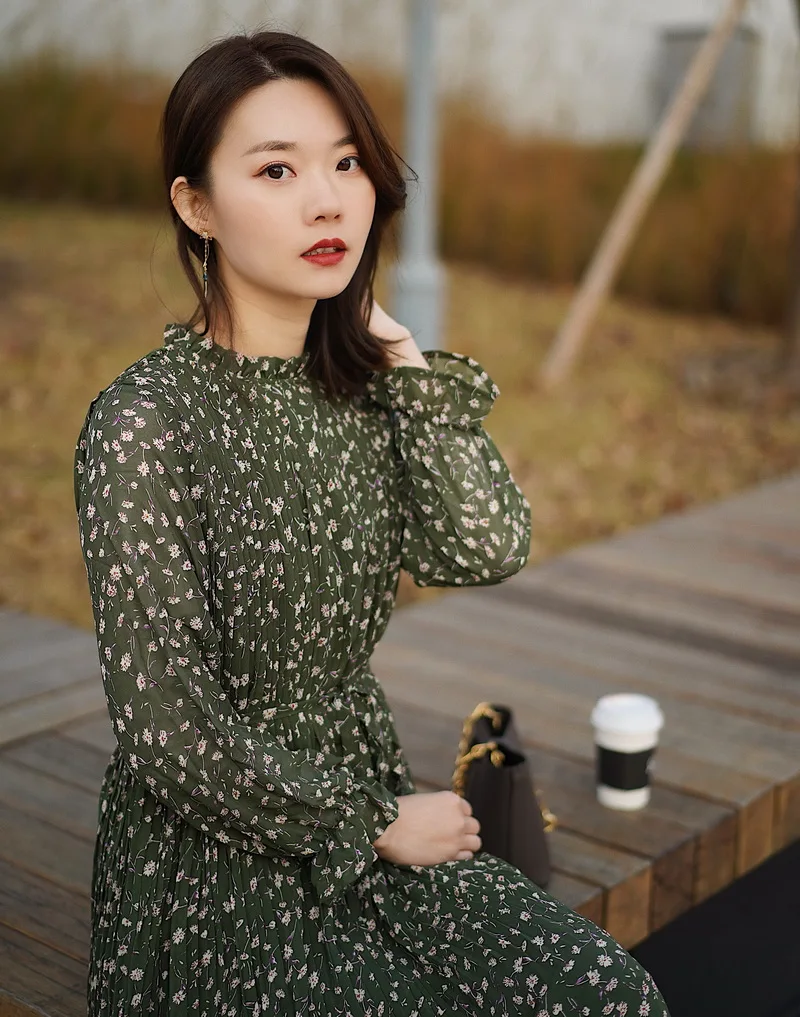 กระโปรงพลีททรงเอ ยาวคลุมเข่า สไตล์วินเทจ สีขาว สำหรับผู้หญิง