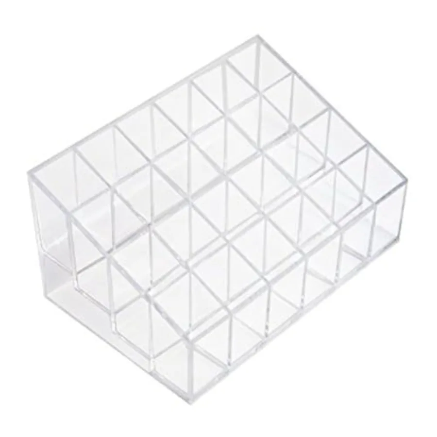 Transparante cosmetische make-up organizer met doorzichtige 24-roosters voor lippenstiften en cosmetische lotion opslag displayhouder standaard voor