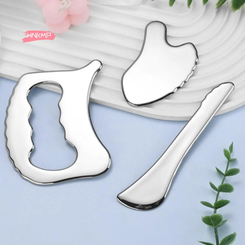 1 Pieza Cuchillo Multifuncional de Acero Inoxidable para Masaje Gua Sha y Liberación Muscular, Herramienta de Raspado para Ejercicio en Gimnasio y Fitness