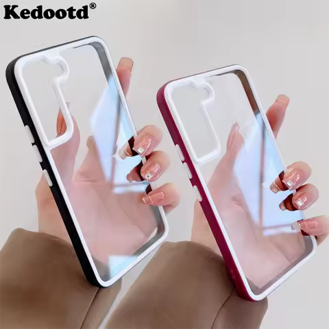 Premium HD Clear Acrylic Candy Frame Case For Samsung Galaxy A13 A33 A53 A73 S22 Plus Ultra Shockproof Bumper Hard PC Back Cover