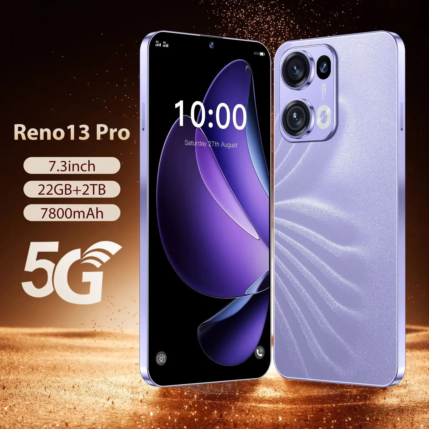 حار 2025 جديد Reno13 Pro 5G 108 MP الأصلي بطاقة مزدوجة ذكية نظام الاستعداد المزدوج الإصدار العالمي 7800mAh بطارية أندرويد 14