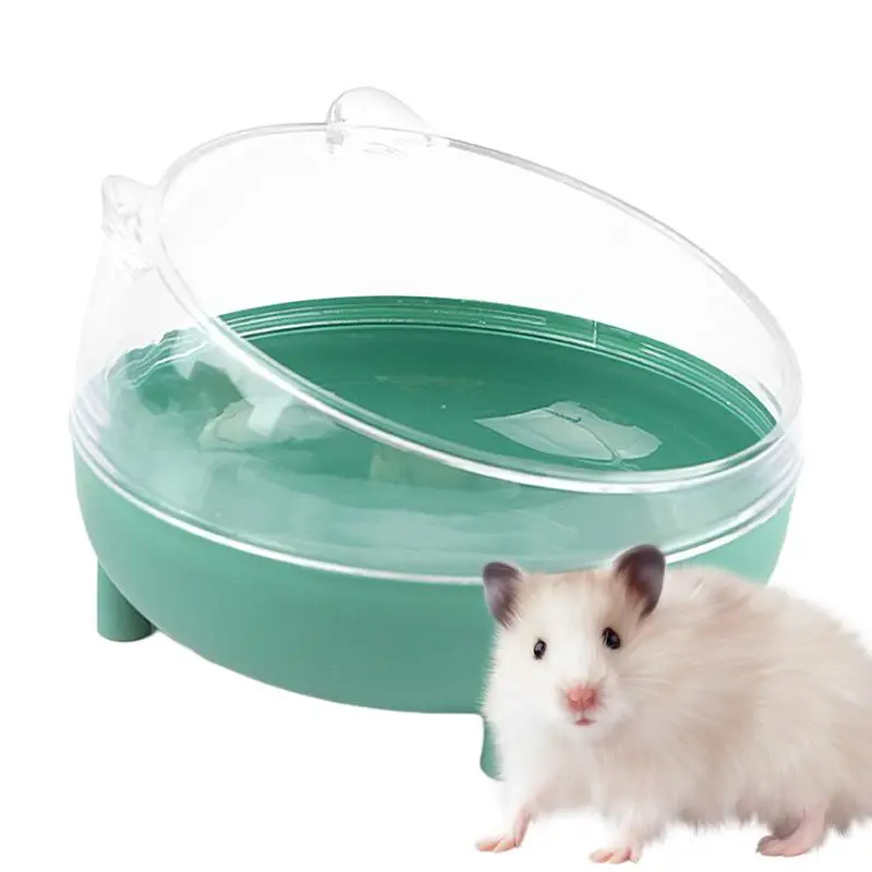 Bathroom For Hamster Transparent Toilet Hamster Shower Room Dust Bathtub Spacious Detachable Sand Bath Container For Hamster