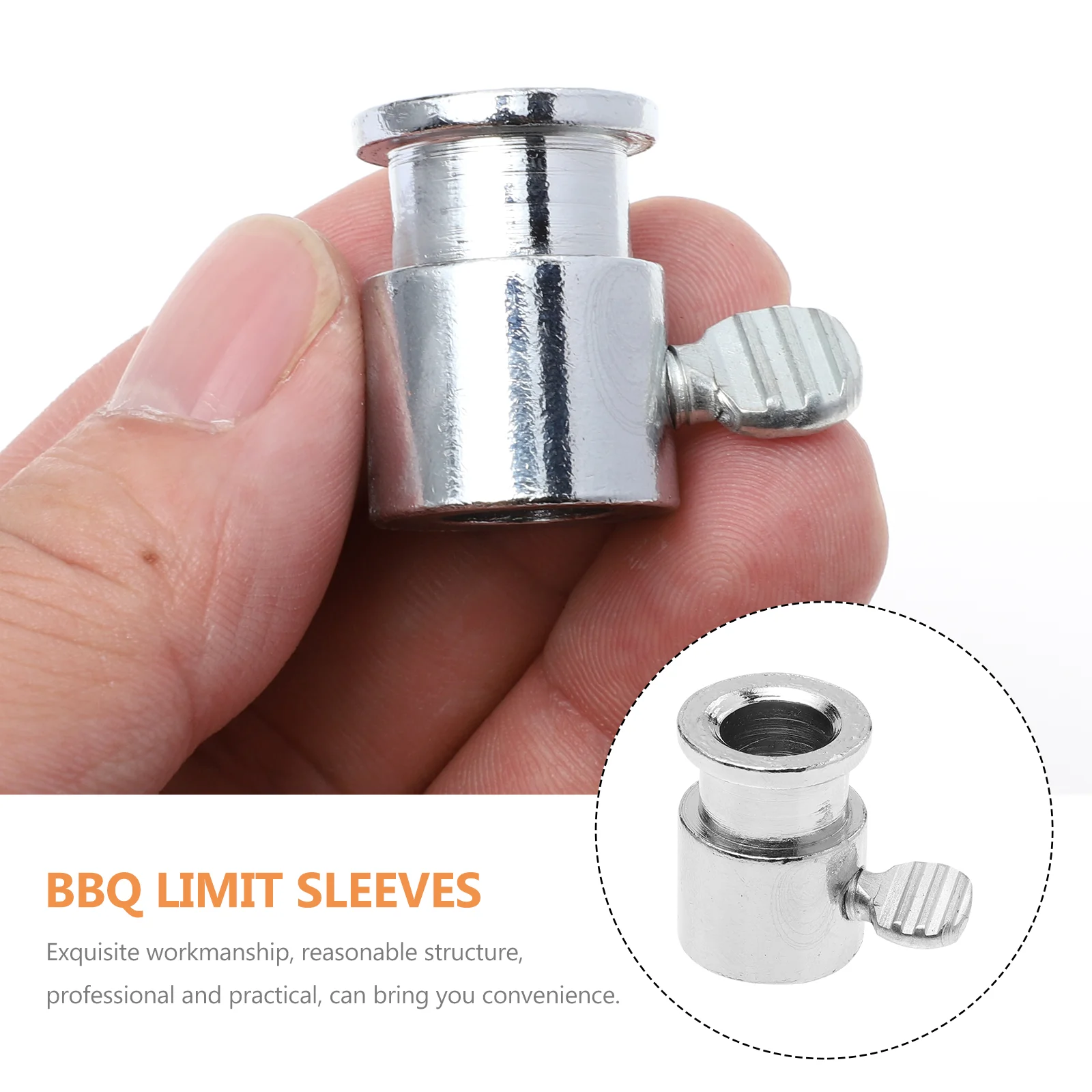 2 Pcs Barbecue Limit Set Sleeve for Grill Stop Collar Camping Sleeves Rotatable Accessories