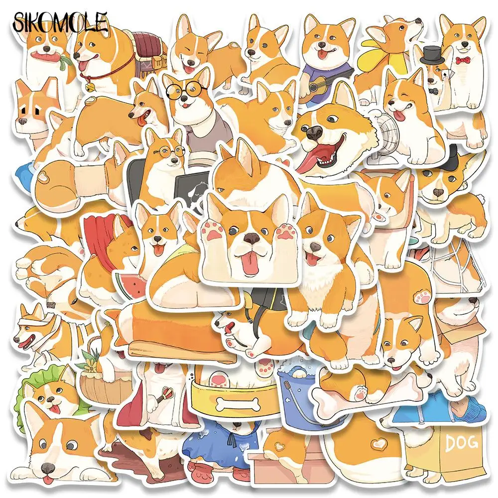 10/30/50PCS Cute Cartoon Koki Dog Original Stickers Animals Kawaii DIY Car Kid Laptop Skateboard Suitcase Decal Graffiti Sticker