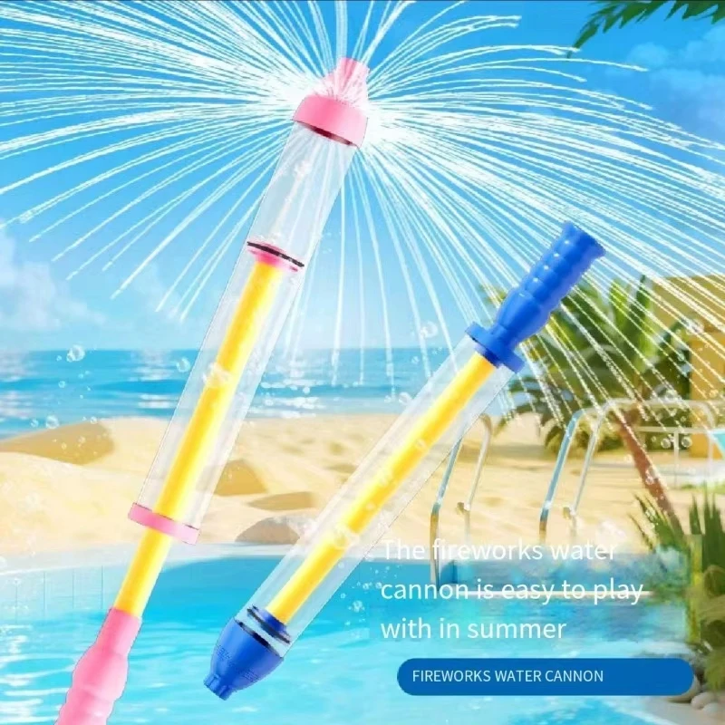 

1pc/2pcs Firework Fountain Water Gun - Super Soaker Squirt Gun Outdoor Water Balloon Battles Beach Party Drifting Adventure New