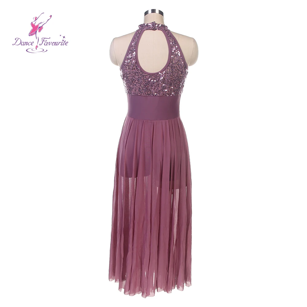 Costumes de danse préférés 18015, corsage à paillettes avec jupe longue en maille, robe de Ballet lyrique, Costumes de danse