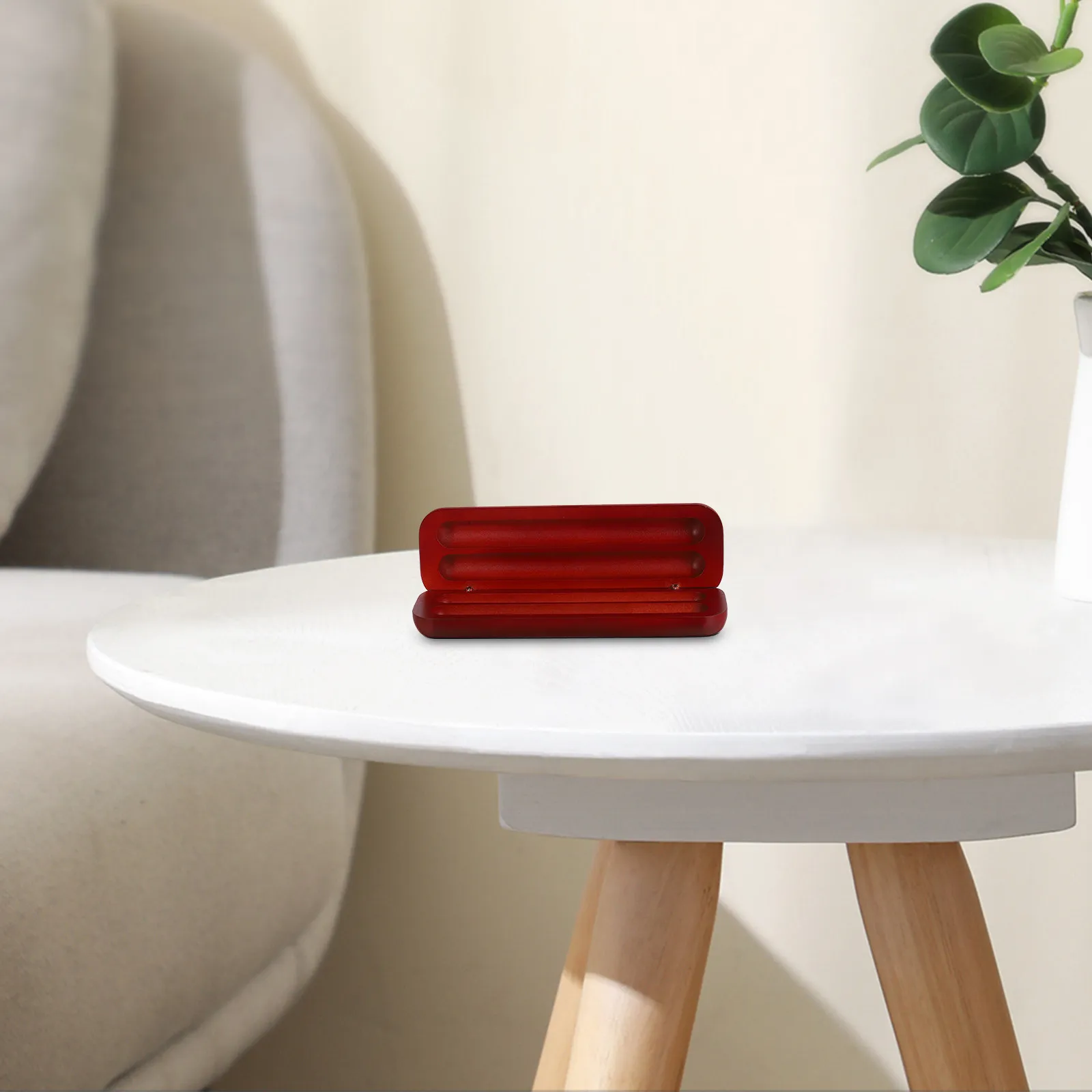 

Деревянный пенал с двумя отделениями и гладкой отделкой для хранения и демонстрации перьевых ручек, органайзер для офисного стола, деревянный футляр для карандашей