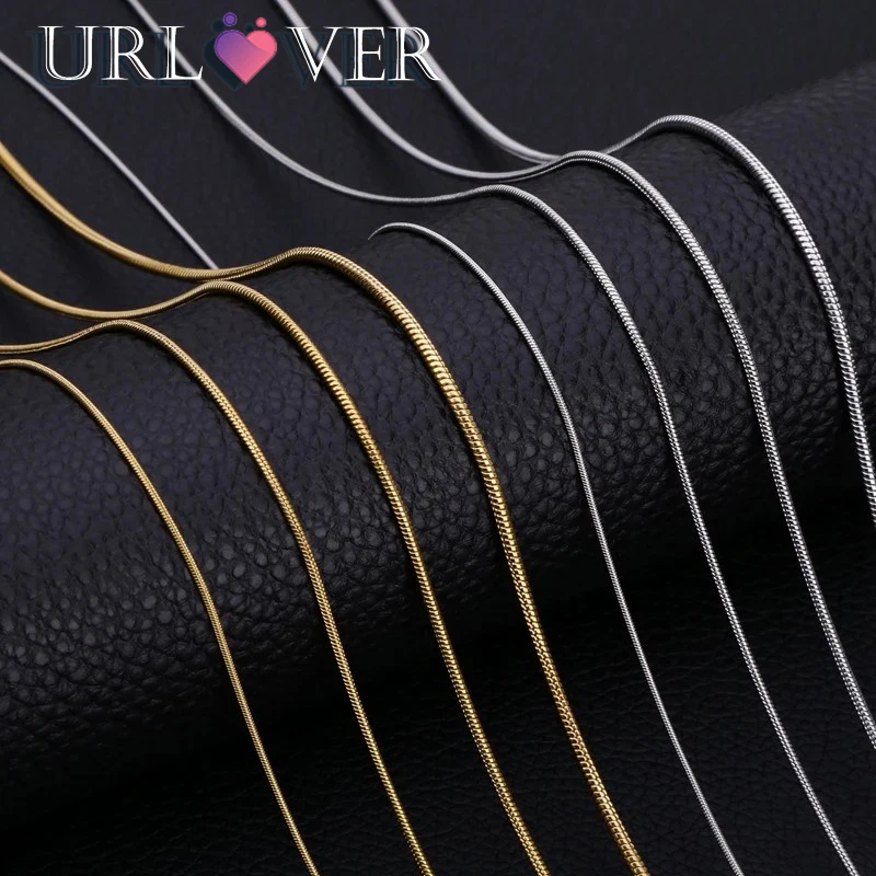 18K Gold 925 Sterling Silver 1mm 2mm 3mm Snake Chain Necklace Fine Jewelry Women 16/18/20/22/24/26/28/30 inches Chains Wholesale