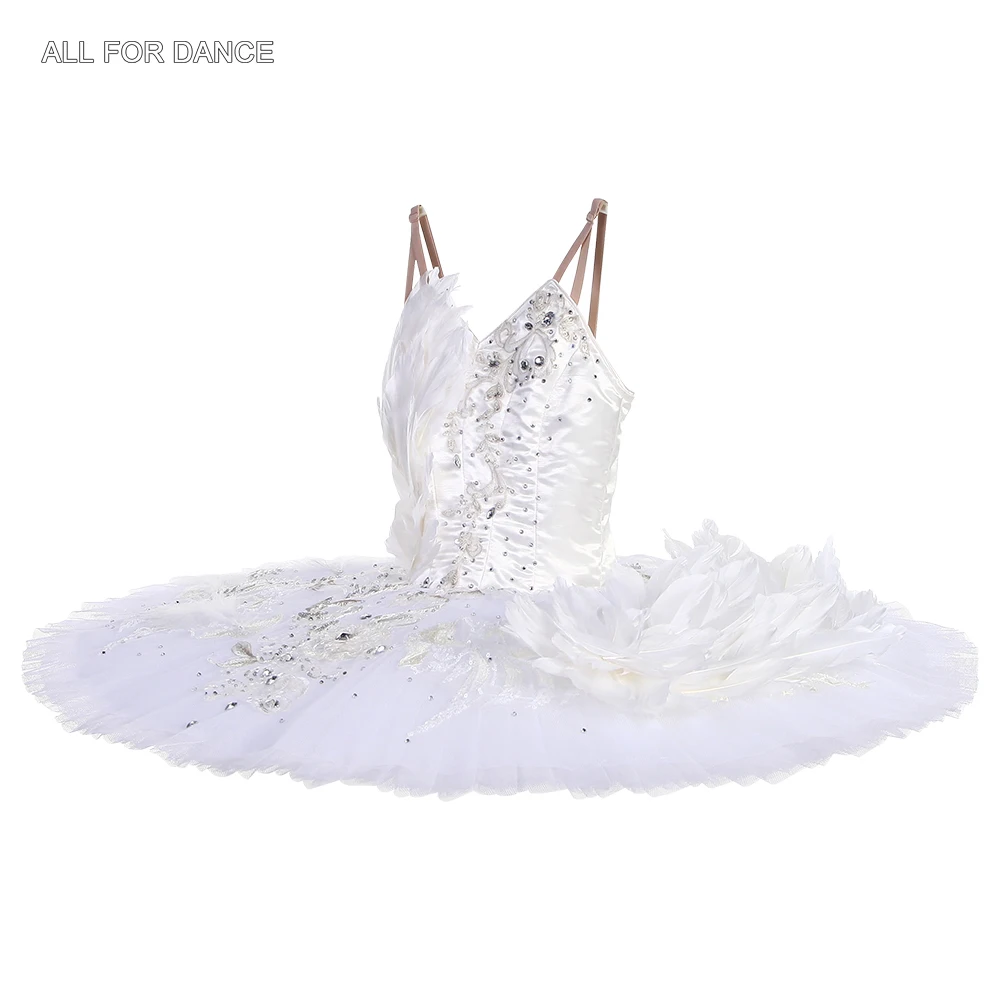 Tutu de danse de ballet professionnel blanc pour filles et femmes, performance sur scène ou compétition, robe de phtaline, tutu pansement, B23050