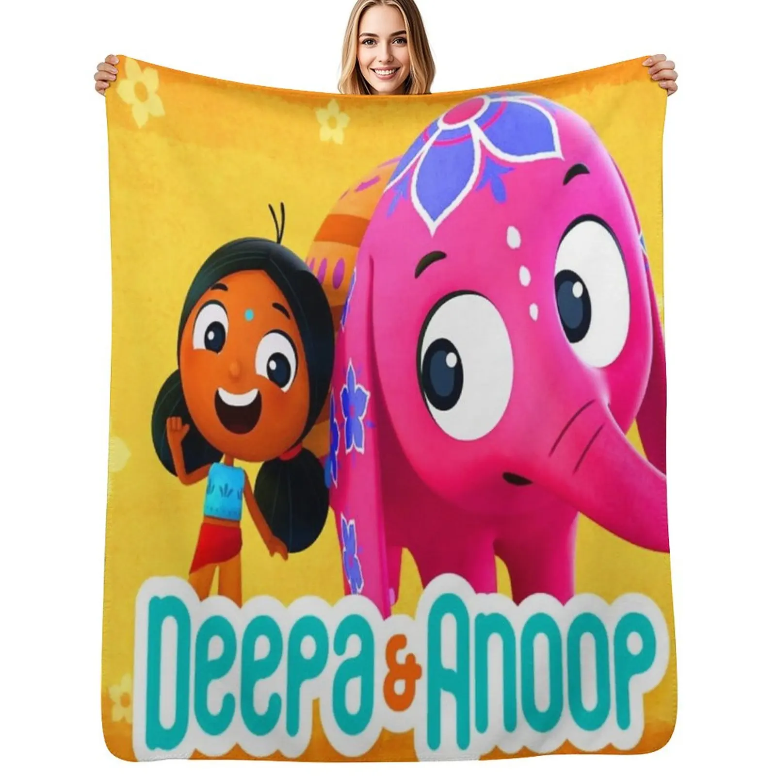 Deepa and Anoop Throw Blanket Polar Blankets Sofas Of Decoration Soft Plush Plaid Sofa Comforter Moving Blankets