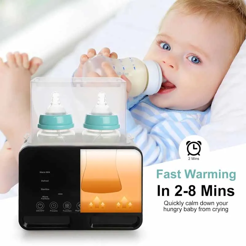 Baby Bottle Warmer Sterilizer Multifunction Fast Milk Bottle Warmers with Timer Accurate Temperature Control Newborn Accessories