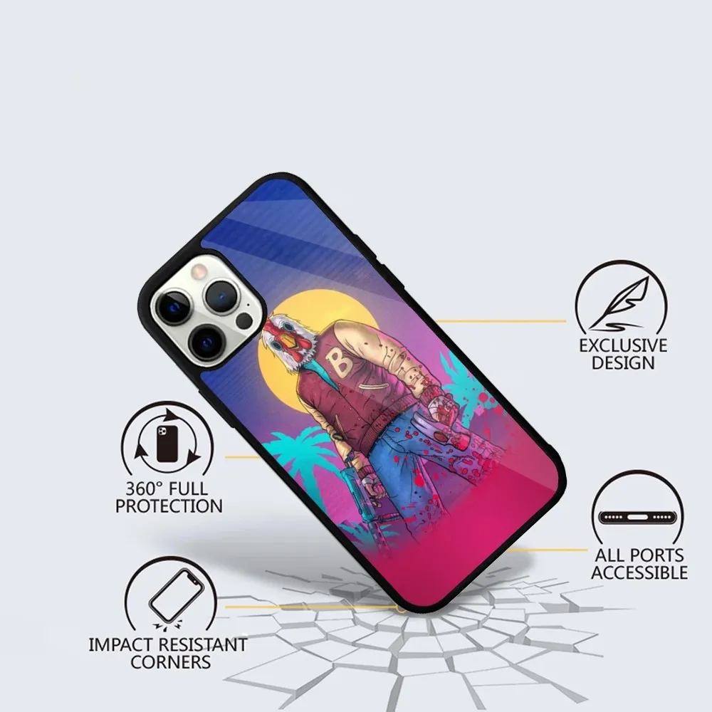 Video Game Hotline Miami Phone Case For iPhone 15,14,13,12,11,Plus,Pro,Max Mini Magsafe Magnetic Wireless Charging