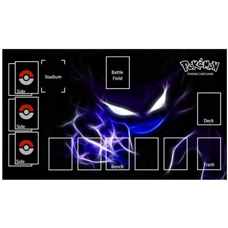 60*35*0.2cm Anime Pokemon GAME PTCG Dedicated Card Playmat Battle Against Gengar Series Hobbies Collection Gifts Toys