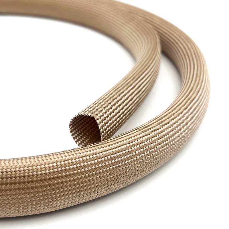 800Deg.C Multi Size Fiberglass Tube HTG Cable Sleeve Soft Chemical Fiber Glass Wire Alkali Free Fiber Braided Insulation Against