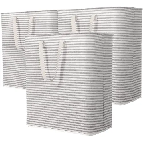 

Набор из 3-х больших складных корзин для белья Lifewit, водонепроницаемые корзины для одежды с удобными ручками для переноски.