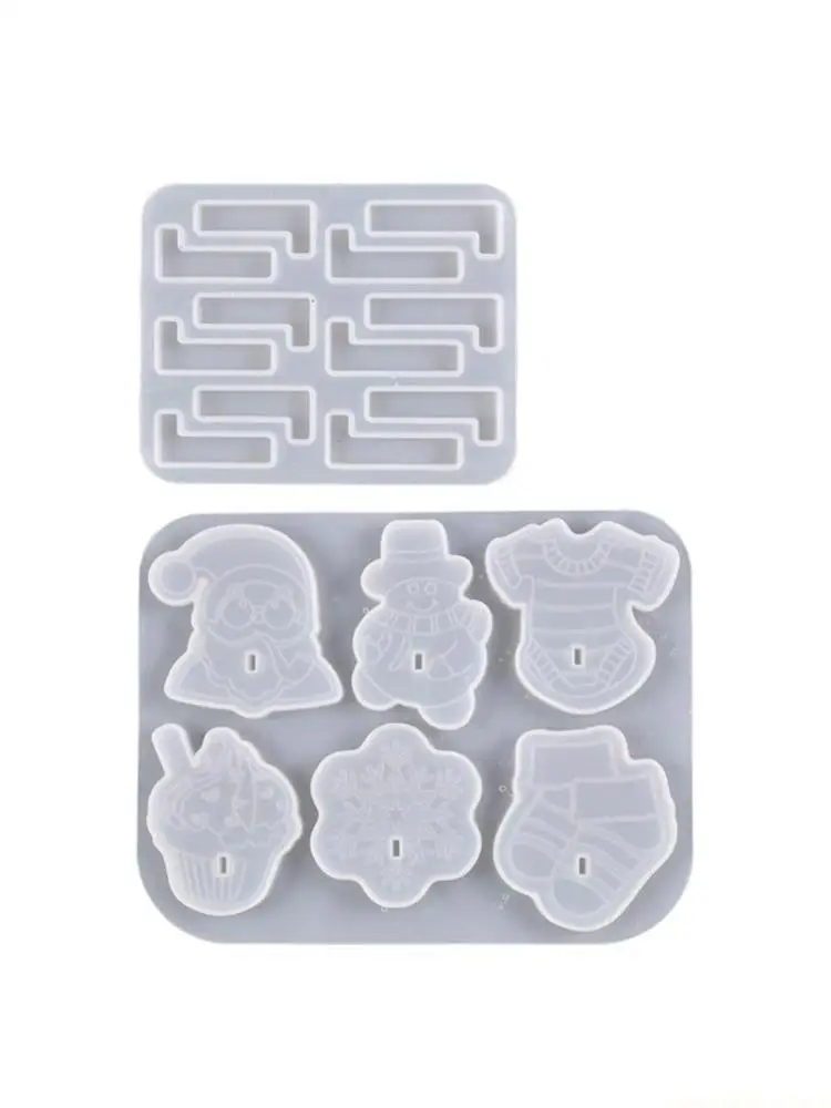 QX2E Christmas Refrigerator Hook Mold Home Decor Fridge No Punching Hook Mold