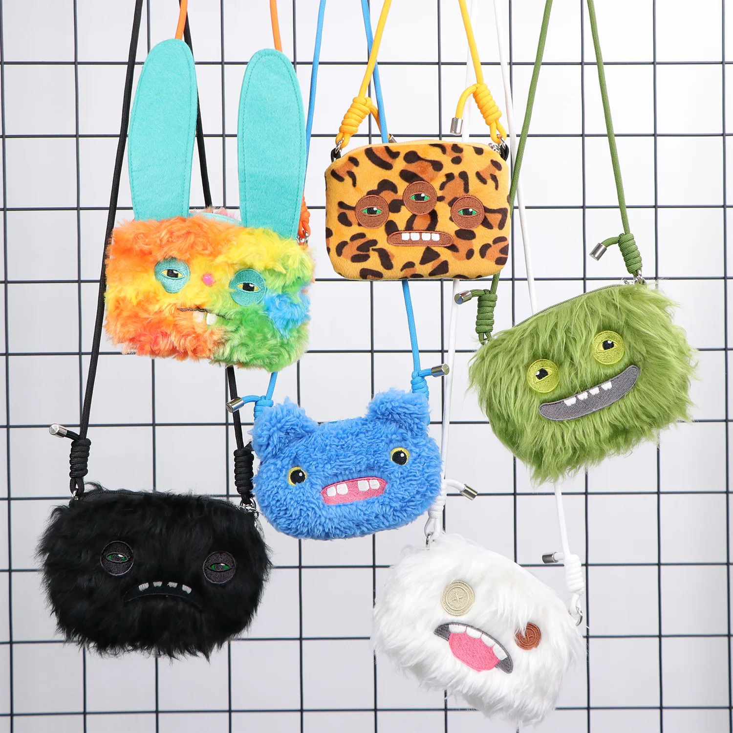Original Fuggler Ugly Monster Plush Toys WIDE EYED WEIRDO Plush Crossbody Bag SCREECH Adjustable Lanyard Mini Bag For Fans Gifts