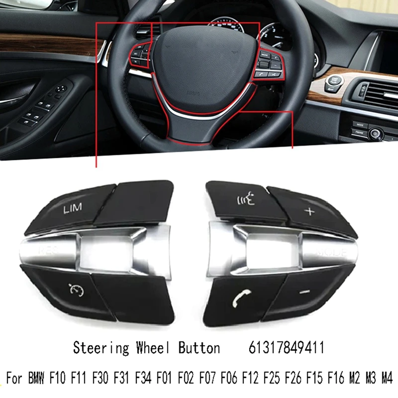 Car Steering Wheel Button For BMW F10 F11 F30 F31 F34 F01 F02 F07 F06 F12 F25 F26 F15 F16 M2 M3 M4