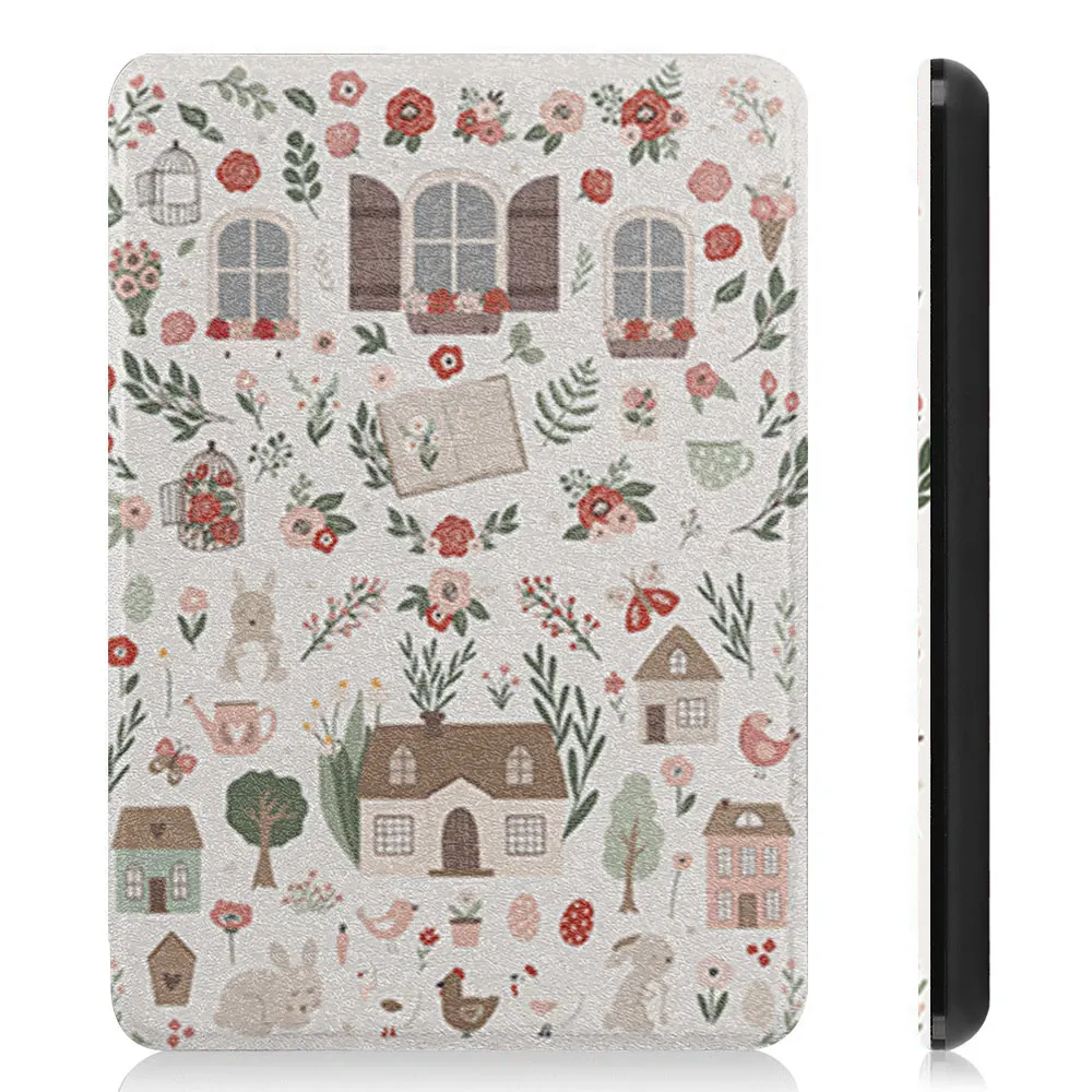 Kindle Case Paperwhite1th 2th 3th Een Scherm Vol Plantpatronen 2022 11e 10e 9e Generatie Oase 2 3 Funda 2021