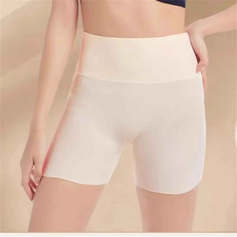 Women High Waist Panties Safety Short Pants Anti Exposure Underwear Corset Pants M L XL Black Skin Ice Silk Traceless Shorts