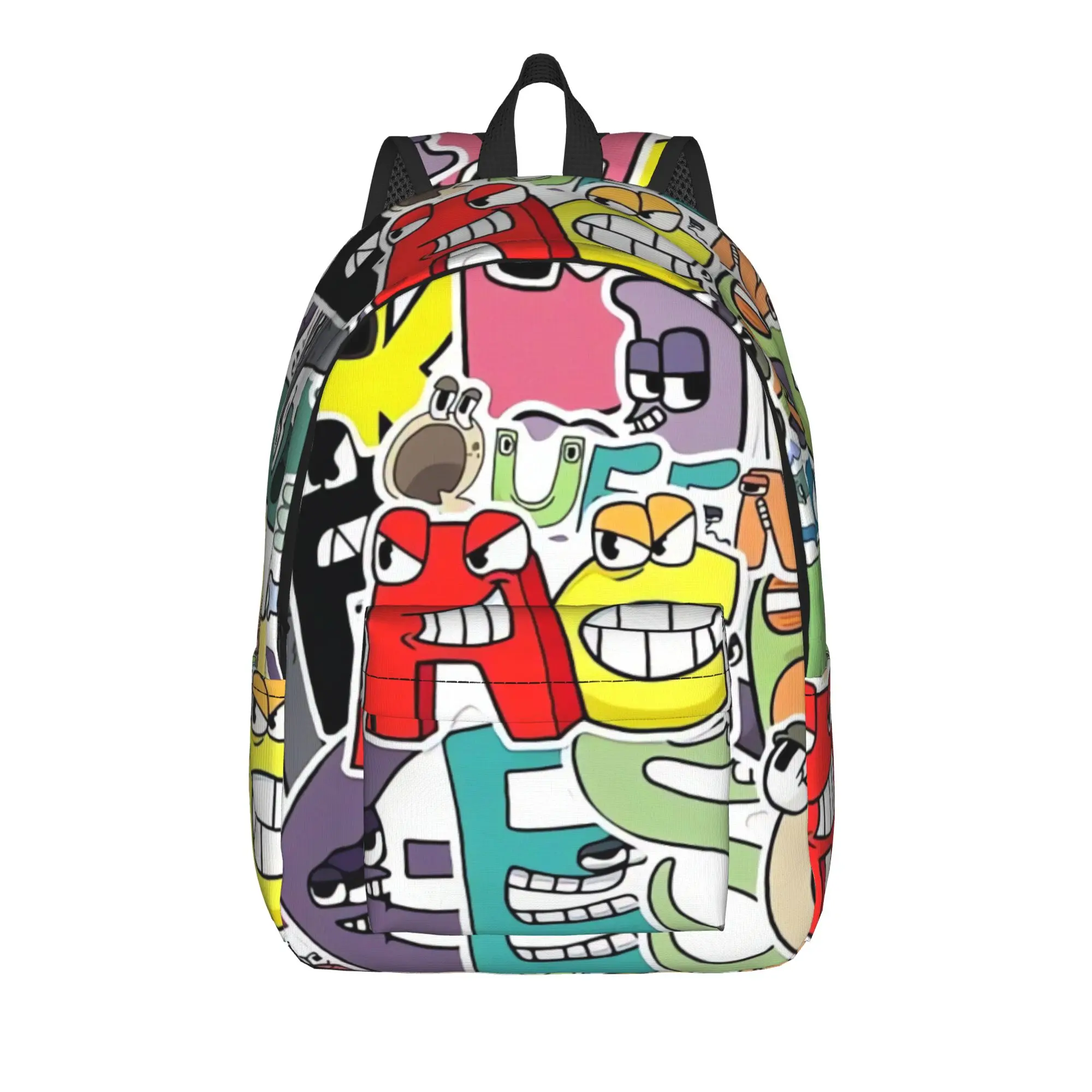 Popular Alphabets Lores Backpack Male  Breathable Backpacks Polyester Kawaii School Bags Daily High Quality Rucksack