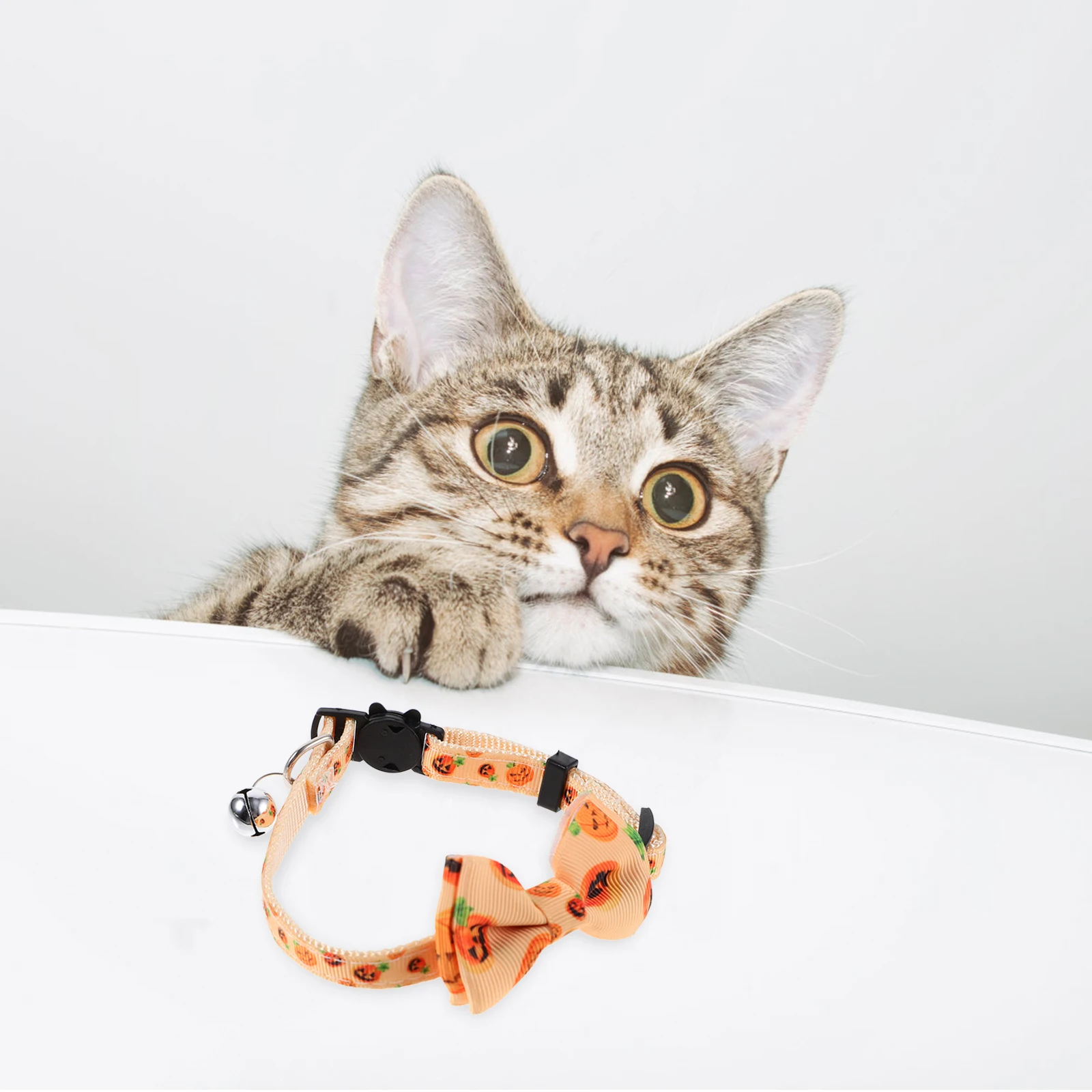

Cat Collar Pet Accessories Kitten Collars Adjustable Soft Halloween for Puppy Polyester