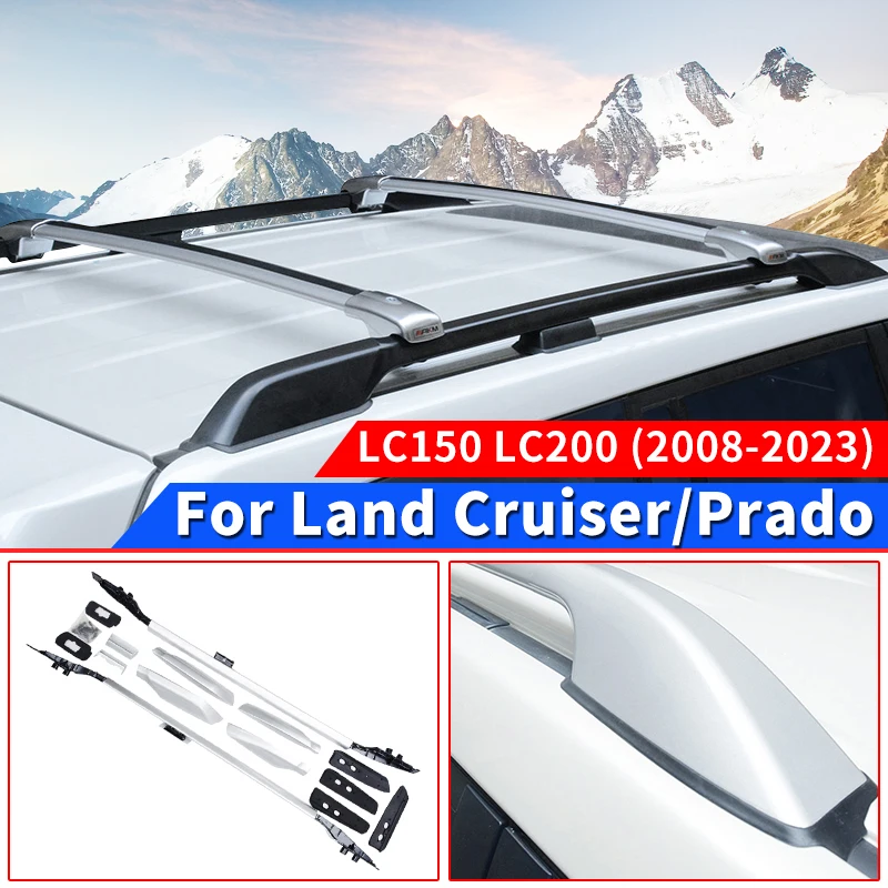 For Toyota Land Cruiser 200 Prado 150 2008-2023Car Rail Box Kayak Surfboard Roof Rack Cross Bar Lc150 lc200 Modification